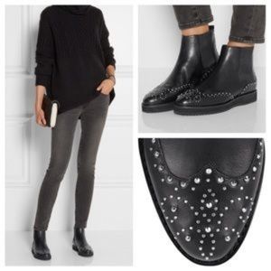 Michael Kors Sofi Leather Studded Boots